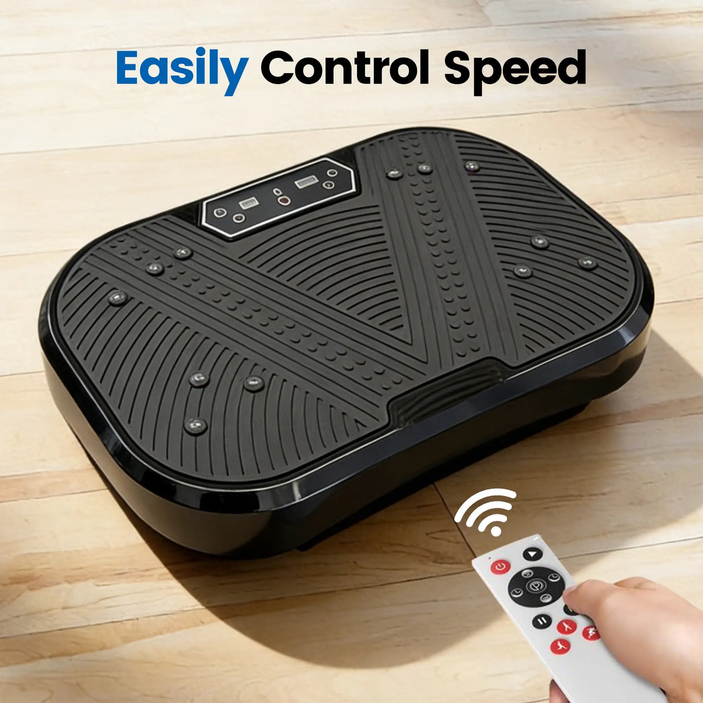 Whole Body Vibration Plate for Home Gym, Portable Exercise Machine with 120 Speeds, Resistance Bands & Remote Control, Quiet Vibration Trainer with 330 Lbs Capacity, Vibration Plates, Gym Fit Vibration Trainers